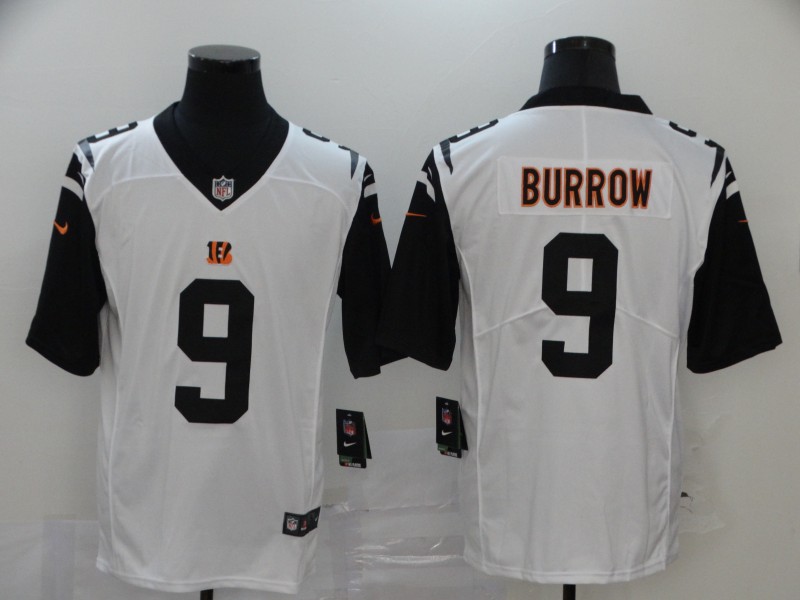 Cincinnati Bengals Limited white Men burrow Jersey NFL Footballl 9 Vapor Untouchable